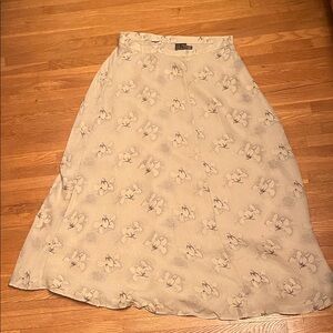 Vintage Calvin Klein Rare Silk Floral Maxi Skirt